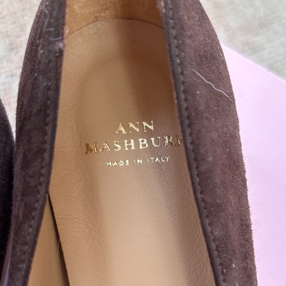 ANN MASHBURN Buckle Shoe Dark Brown Suede Heels - Picture 10 of 13